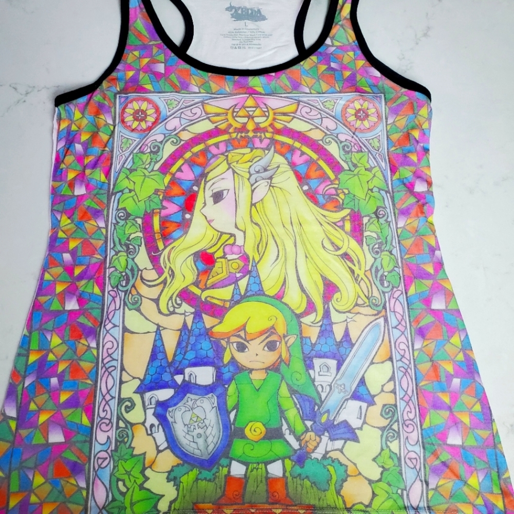 'Stained glass' Zelda Tank Top